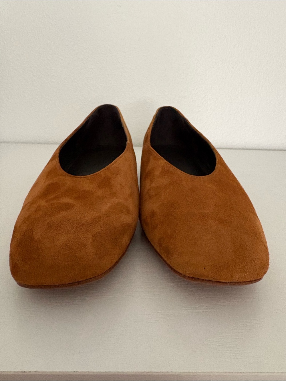 NWOT- Franco Sarto Suede Flats in Camel Brown - Picture 9 of 10